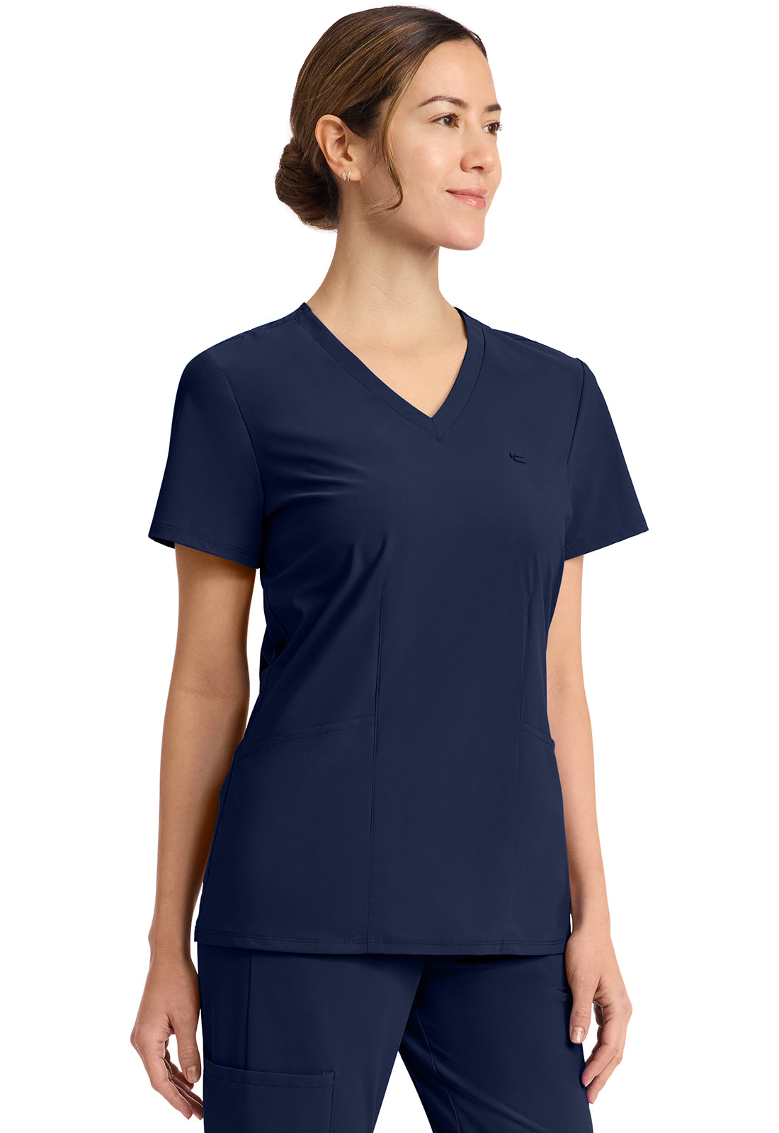 Pursuit IN647A Women's 2-Pocket V-Neck Top Navy