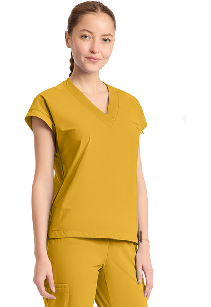 Pursuit IN650A Women's 1-Pocket V-Neck Top Butterscotch
