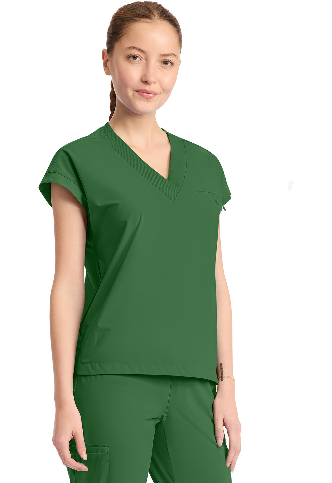 Pursuit IN650A Women's 1-Pocket V-Neck Top Retro Green