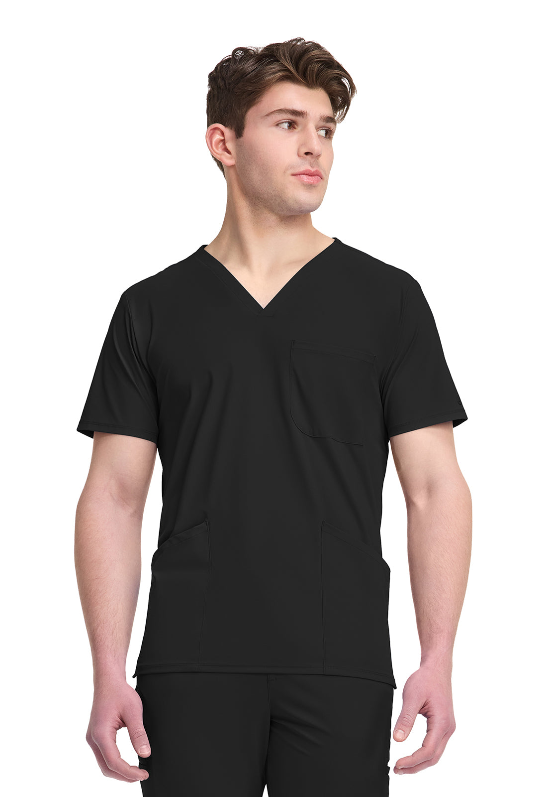 Pursuit IN651A Men's 3 Pocket V-Neck Top Black
