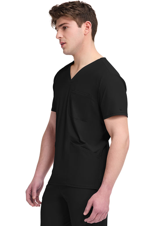 Pursuit IN651A Men's 3 Pocket V-Neck Top Black