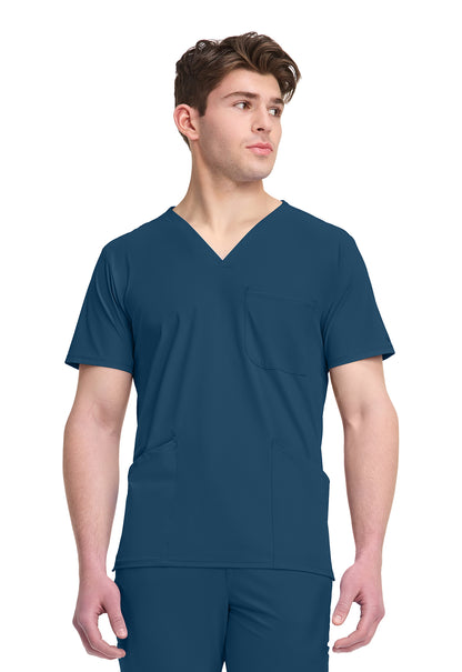 Pursuit IN651A Men's 3 Pocket V-Neck Top Caribbean Blue
