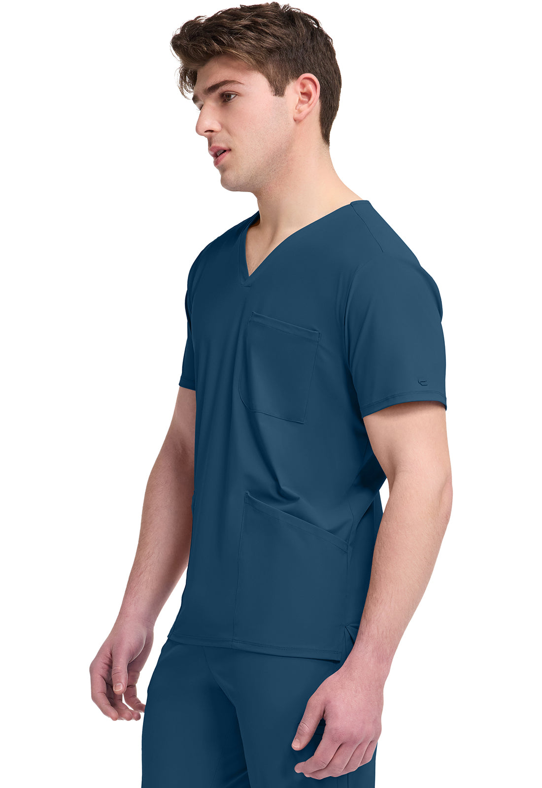 Pursuit IN651A Men's 3 Pocket V-Neck Top Caribbean Blue