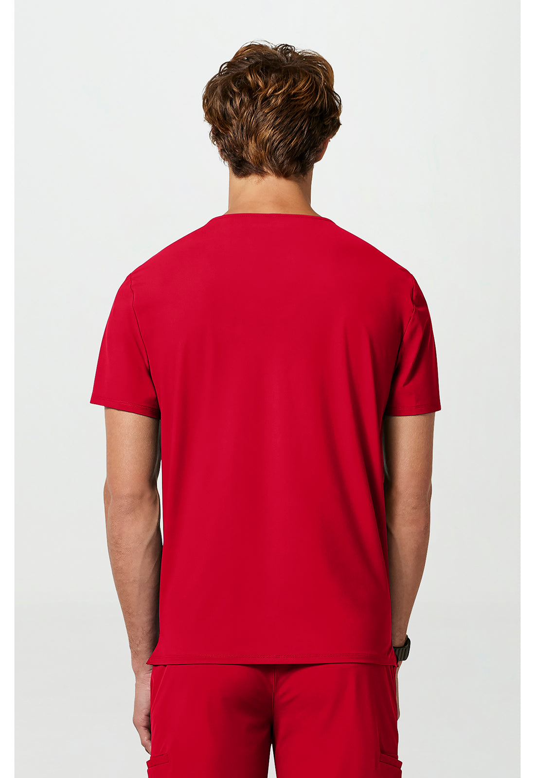 Pursuit IN651A Men's 3 Pocket V-Neck Scrub Top Cherry Pop