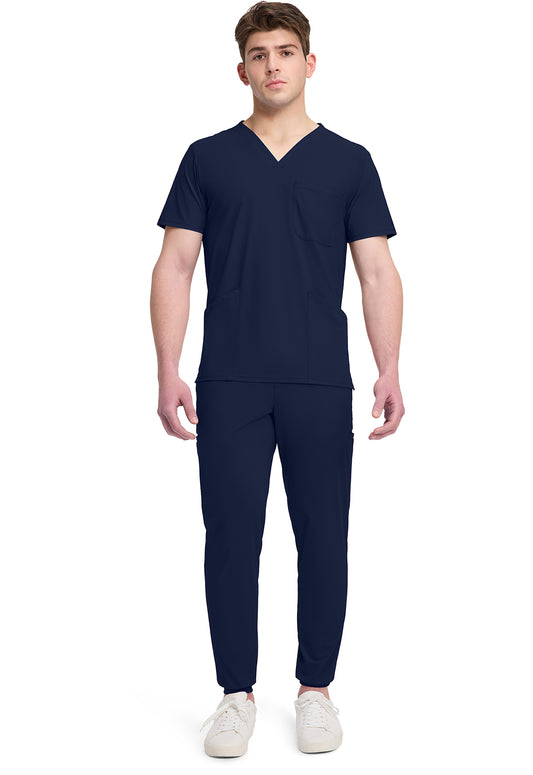 Pursuit IN651A Men's 3 Pocket V-Neck Scrub Top Navy