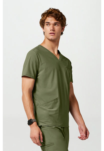 Pursuit IN651A Men's 3 Pocket V-Neck Scrub Top Olive