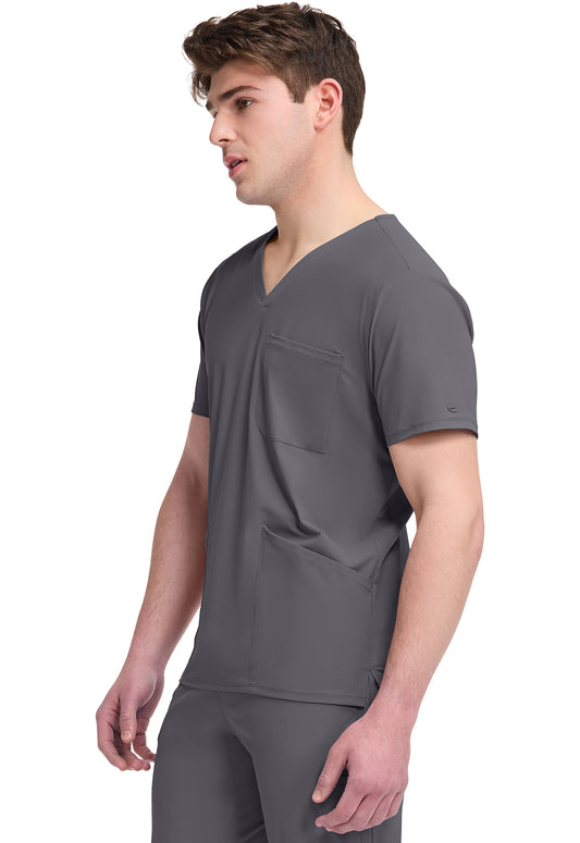 Pursuit IN651A Men's 3 Pocket V-Neck Top Pewter