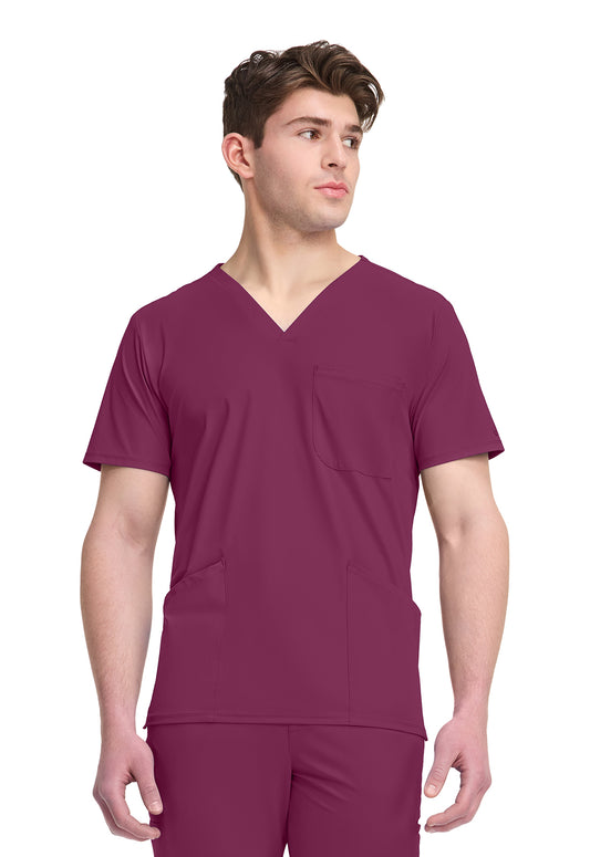 Pursuit IN651A Men's 3 Pocket V-Neck Top Wine