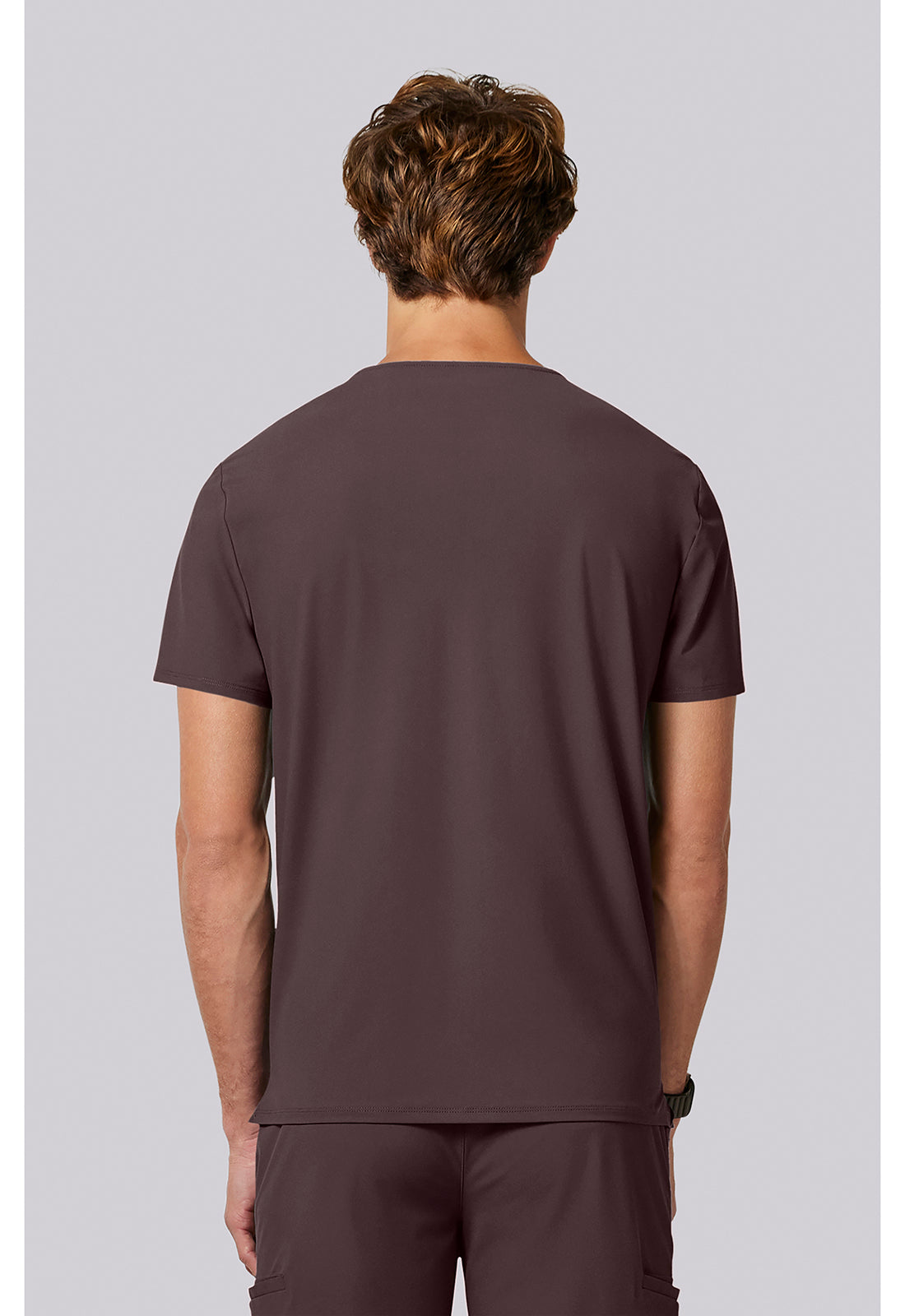 Pursuit IN651A Men's 3 Pocket V-Neck Scrub Top Walnut Roast