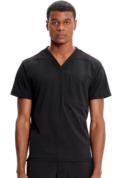 GNR8 IN700A Men's V-Neck Top Black Model Image Front | Infinity