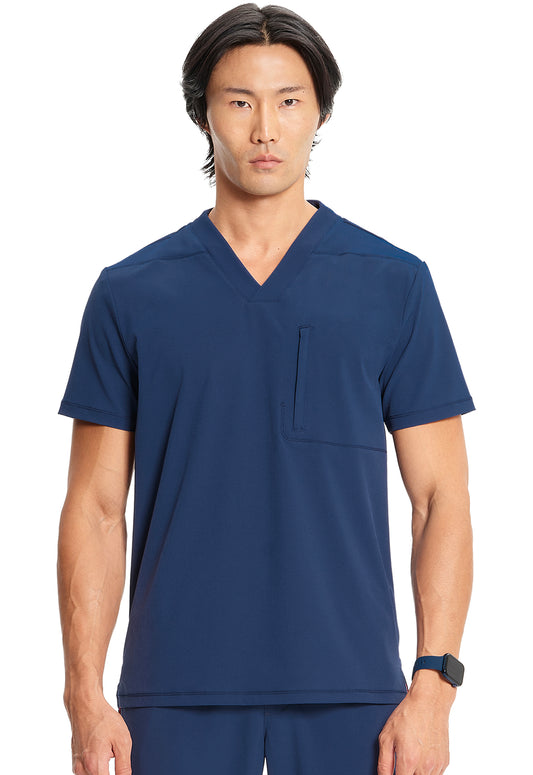 GNR8 IN700A Men's V-Neck Top Navy Model Image Front | Infinity