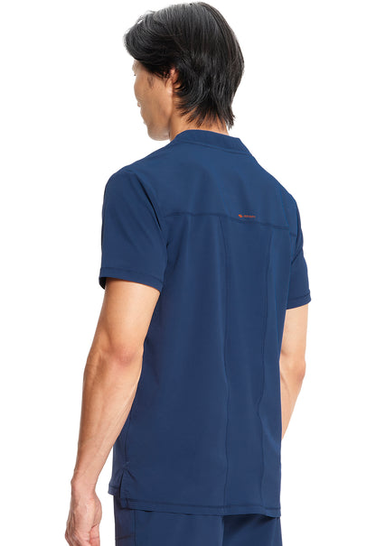 GNR8 IN700A Men's V-Neck Top Navy Model Image Right Side | Infinity