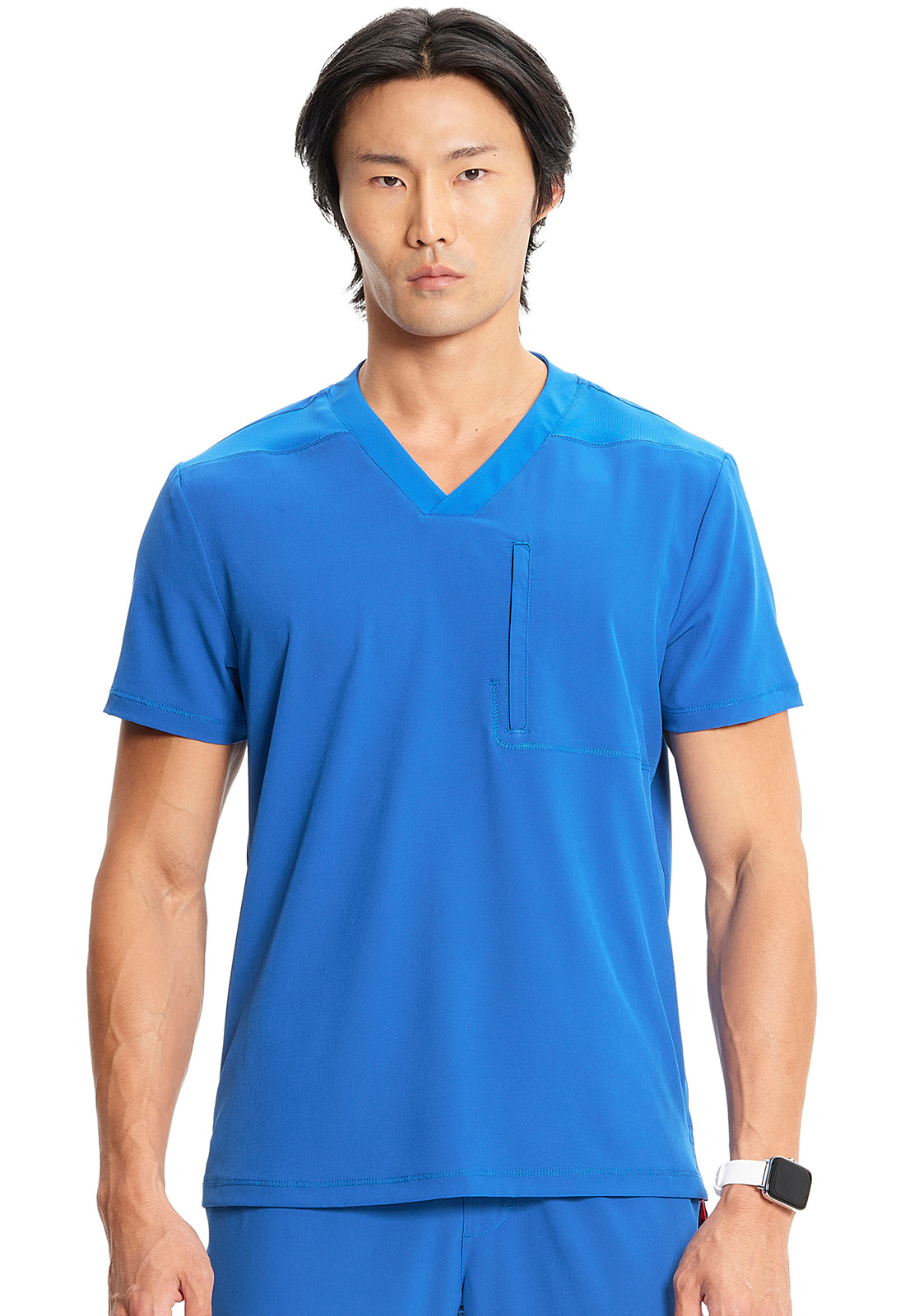 GNR8 IN700A Men's V-Neck Top Royal Model Image Front | Infinity