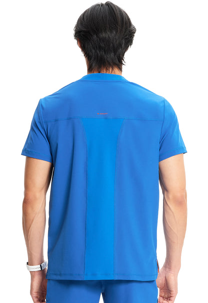 GNR8 IN700A Men's V-Neck Top Royal Model Image Back | Infinity