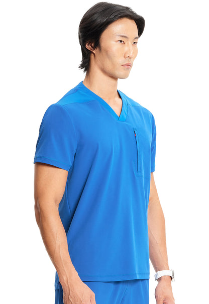 GNR8 IN700A Men's V-Neck Top Royal Model Image Left Side | Infinity