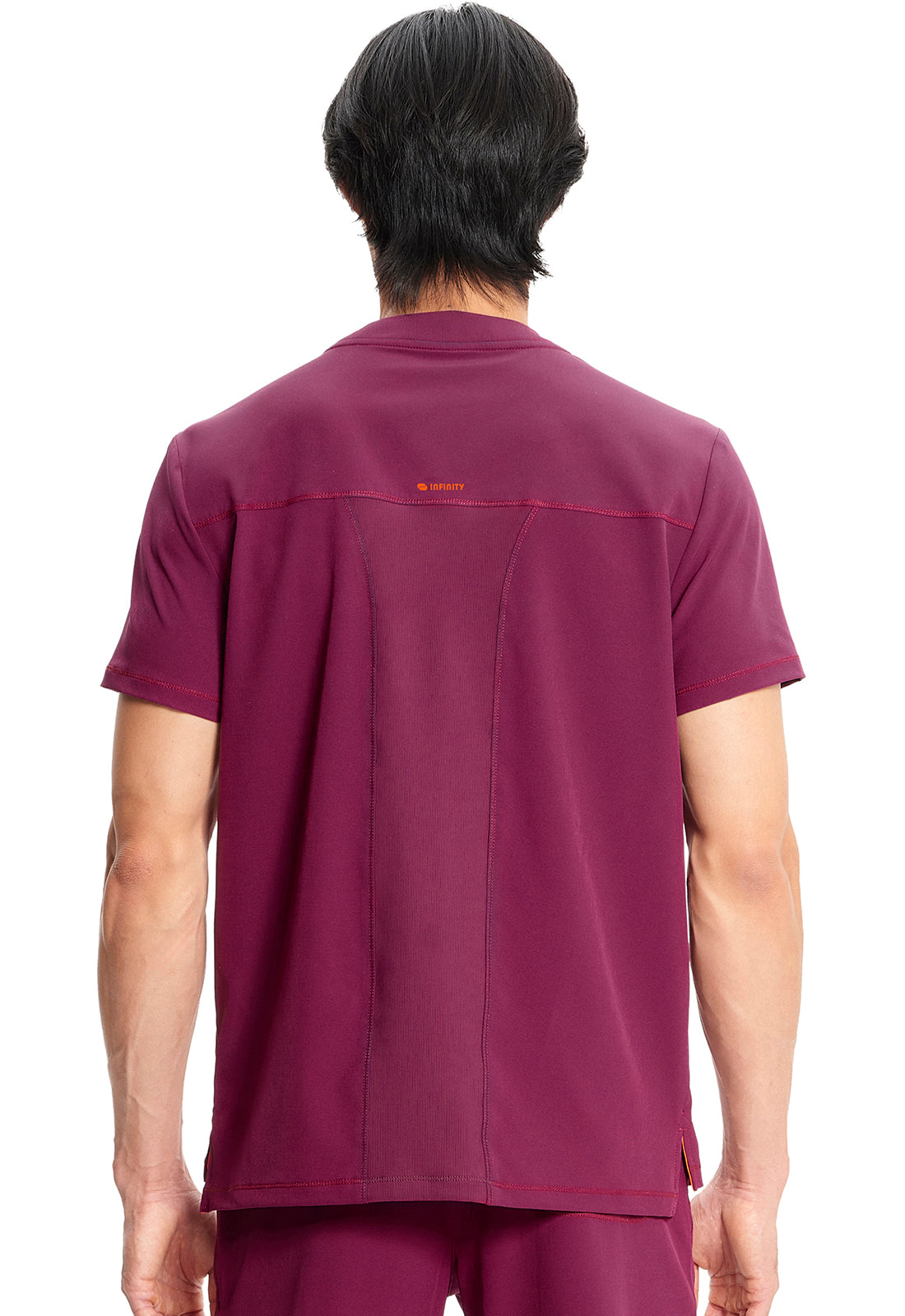 GNR8 IN700A Men's V-Neck Top Wine Model Image Back | Infinity