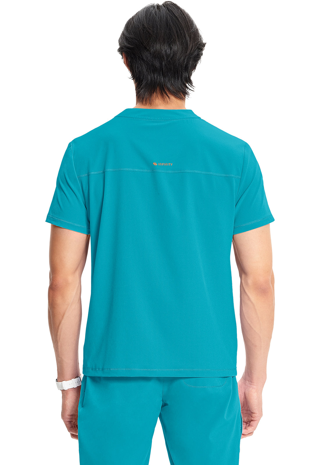 GNR8 IN702A Men's Partial Zip V-Neck Top Aquaturque