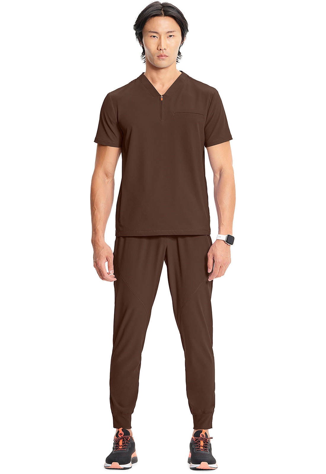 GNR8 IN702A Men's Partial Zip V-Neck Top image 5