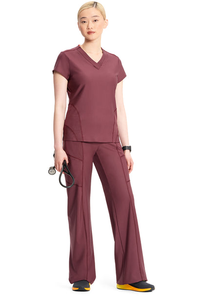 GNR8 Kinetic  IN706A Knit V-Neck Top Plum Velvet