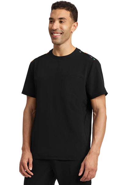 GNR8 Pride IN746A MEN'S MIX MEDIA CREW NECK Black