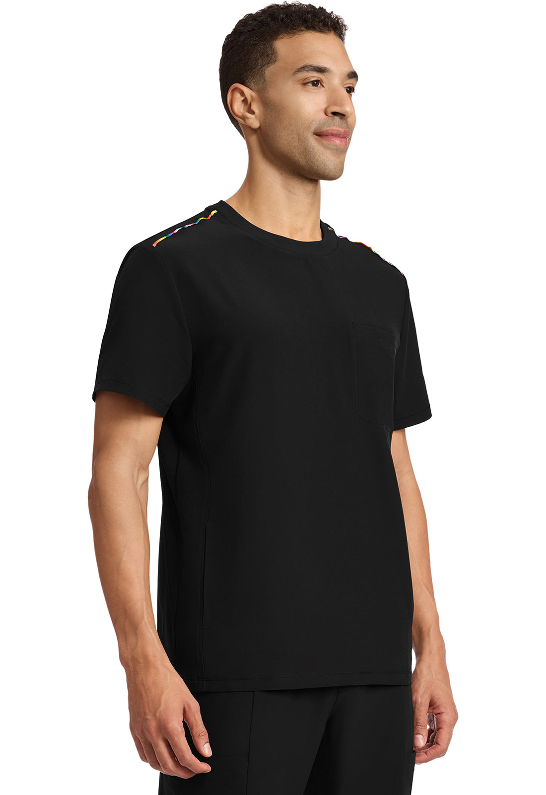 GNR8 Pride IN746A MEN'S MIX MEDIA CREW NECK Black