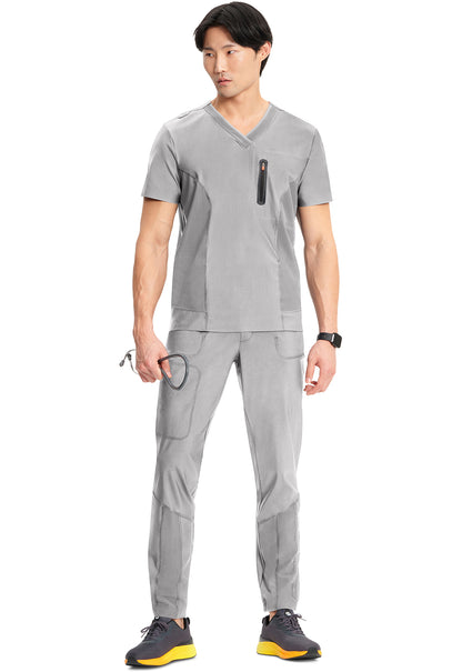 GNR8 Kinetic  IN823A Men's Knit V-Neck Top Vapor