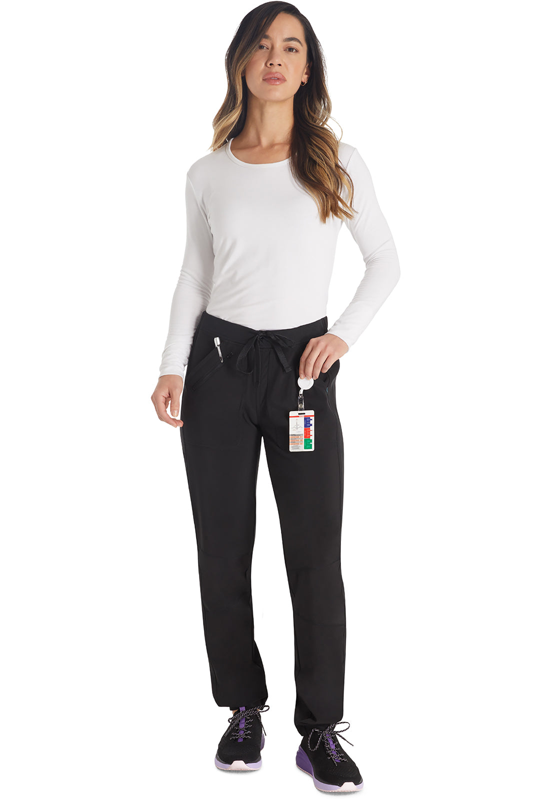 Inspira Flex IP042A Hybrid Hem Jogger Black