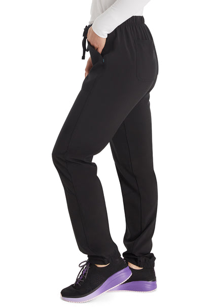 Inspira Flex IP042A Hybrid Hem Jogger Black Model Image Right Side | Inspira