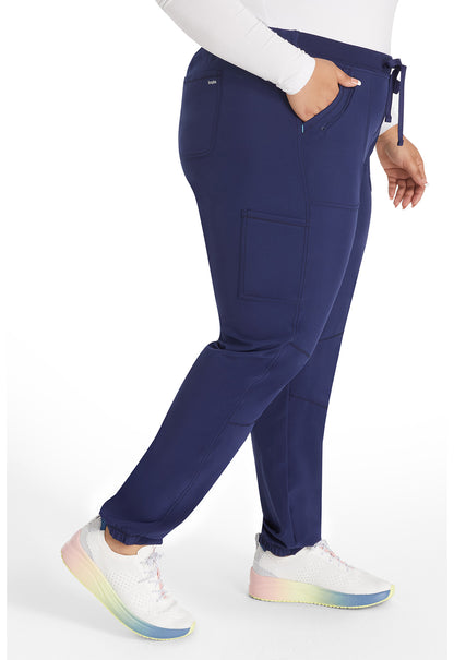 Inspira Flex IP042A Hybrid Hem Jogger Navy Model Image Left Side | Inspira