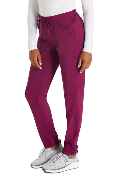 Inspira Flex IP042A Hybrid Hem Jogger Wine Model Image Right Side | Inspira