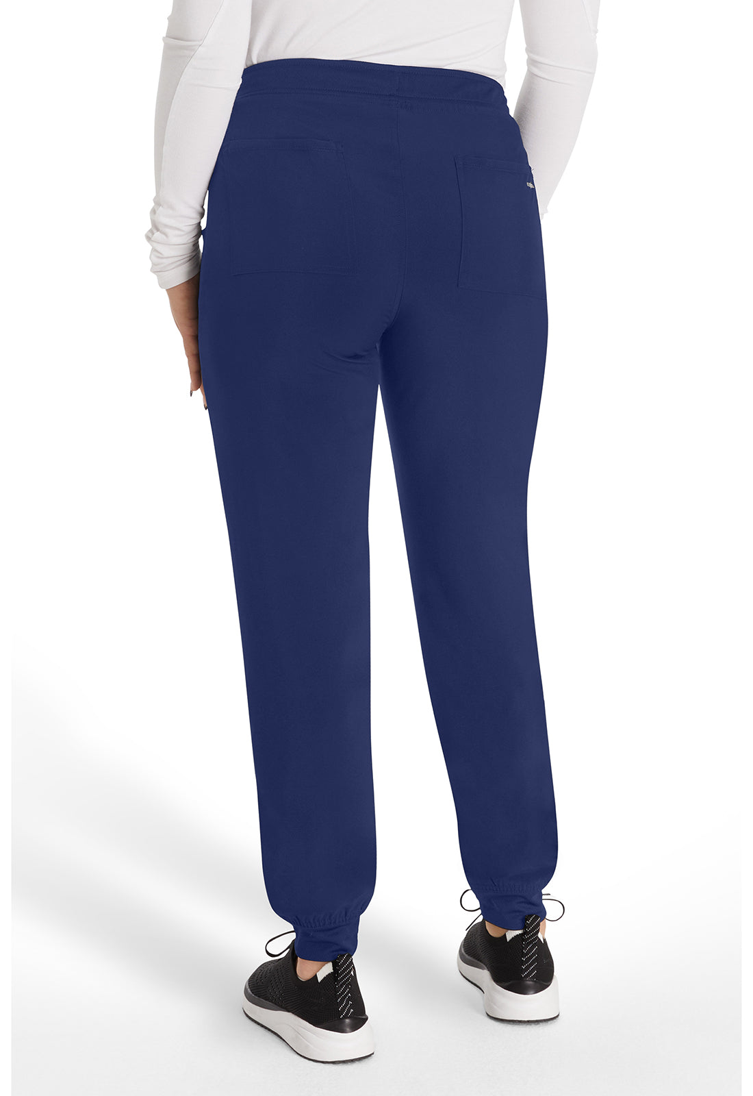 Inspira Flex IP045A Mid Rise Jogger Navy Model Image Back | Inspira