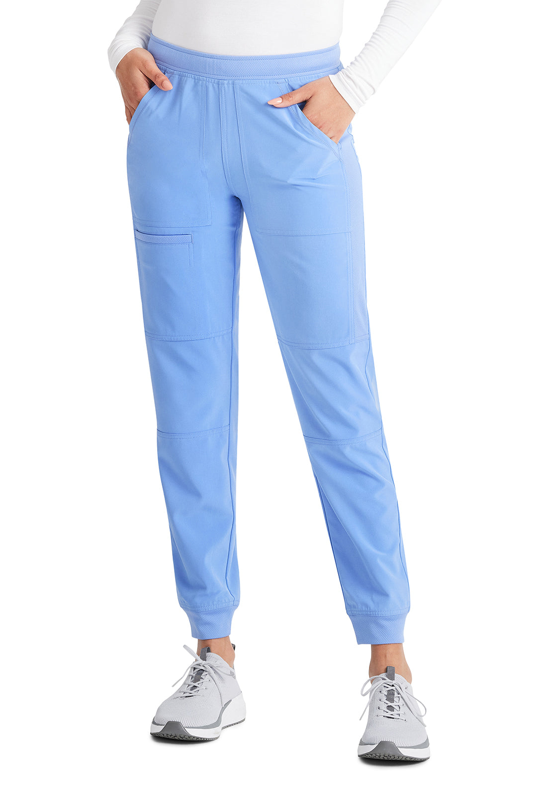 Inspira Flex IP045A Mid Rise Jogger Ciel Model Image Front | Inspira