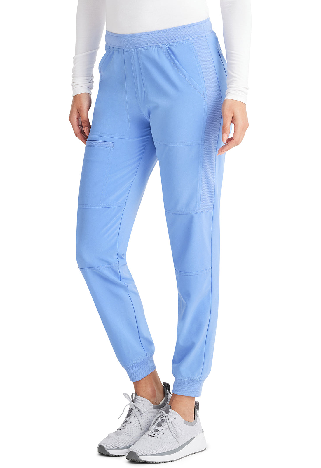 Inspira Flex IP045A Mid Rise Jogger Ciel Model Image Right Side | Inspira