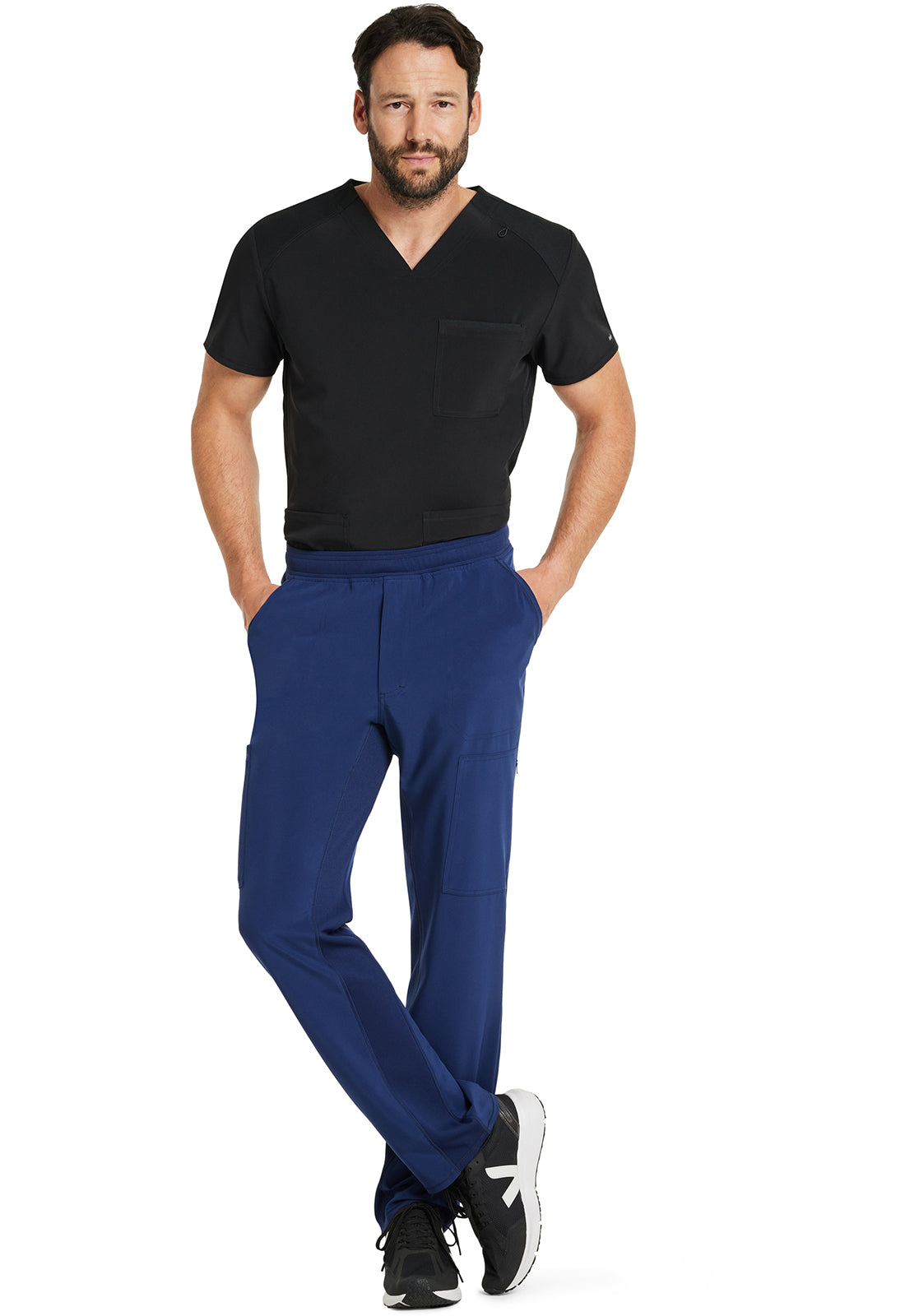 Inspira Flex IP067A Men's Zip Fly Tapered Leg Cargo Pants Navy