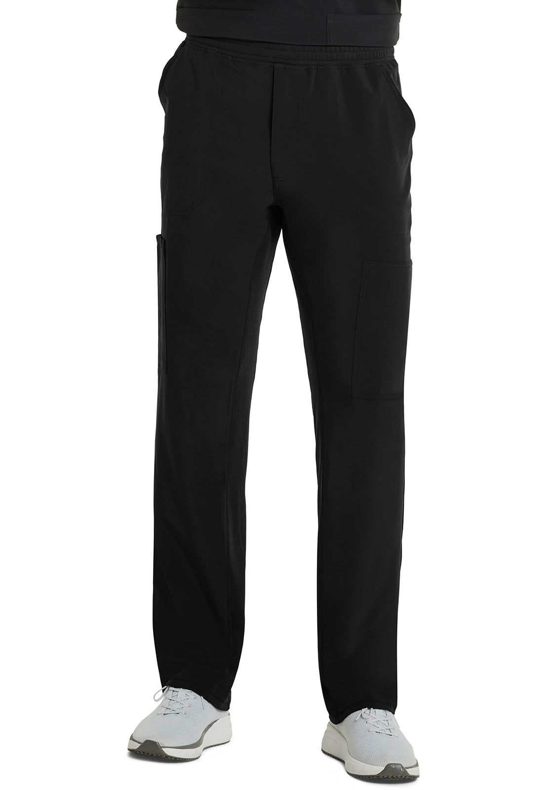 Inspira Flex IP067A Men's Zip Fly Tapered Leg Cargo Pants Black