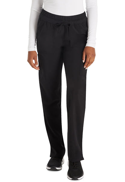 Inspira Flex IP072A Straight Leg Pants Black Model Image Front | Inspira