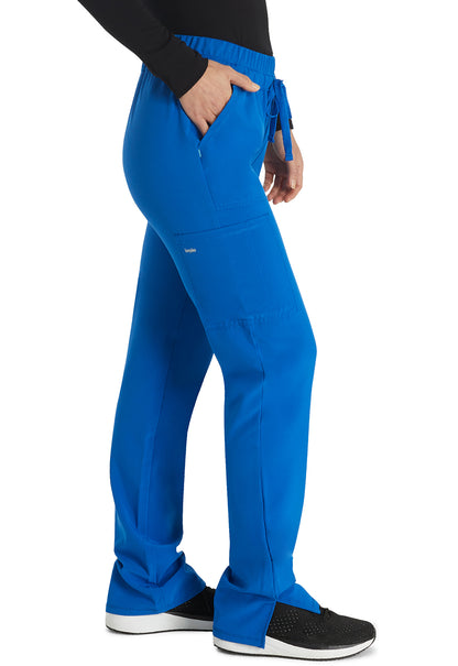 Inspira Flex IP072A Straight Leg Pants Royal Model Image Left Side | Inspira