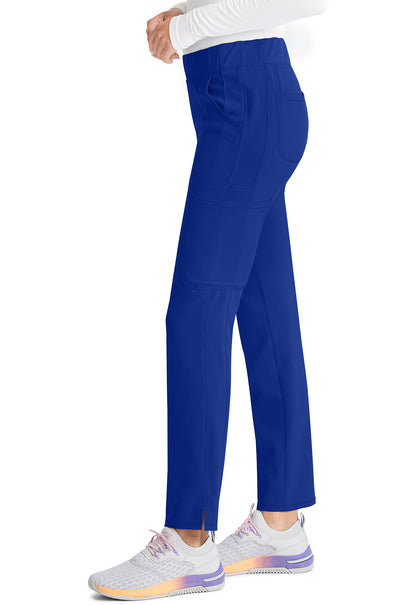 Inspira Flex IP121A Mid Rise Pull-On Straight Leg Cargo Pants Royal Model Image Right Side | Inspira