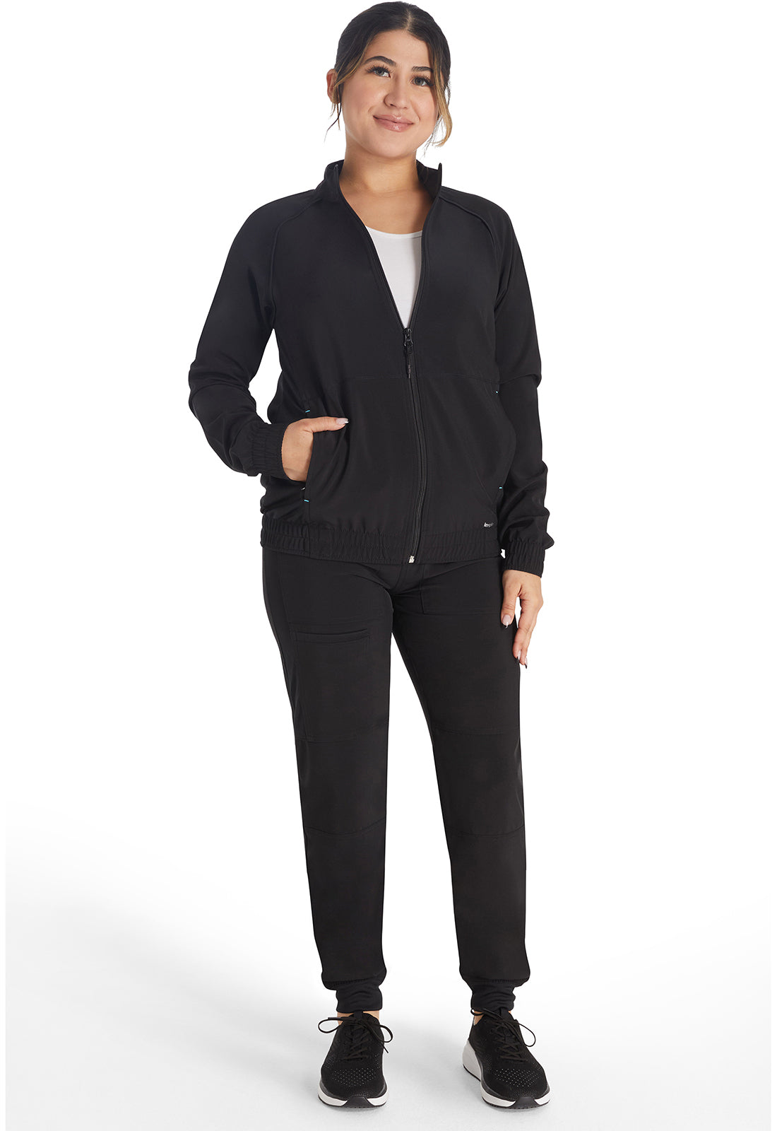 Inspira Flex IP307A Zip Front Jacket Black