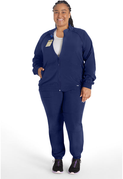 Inspira Flex IP307A Zip Front Jacket Navy