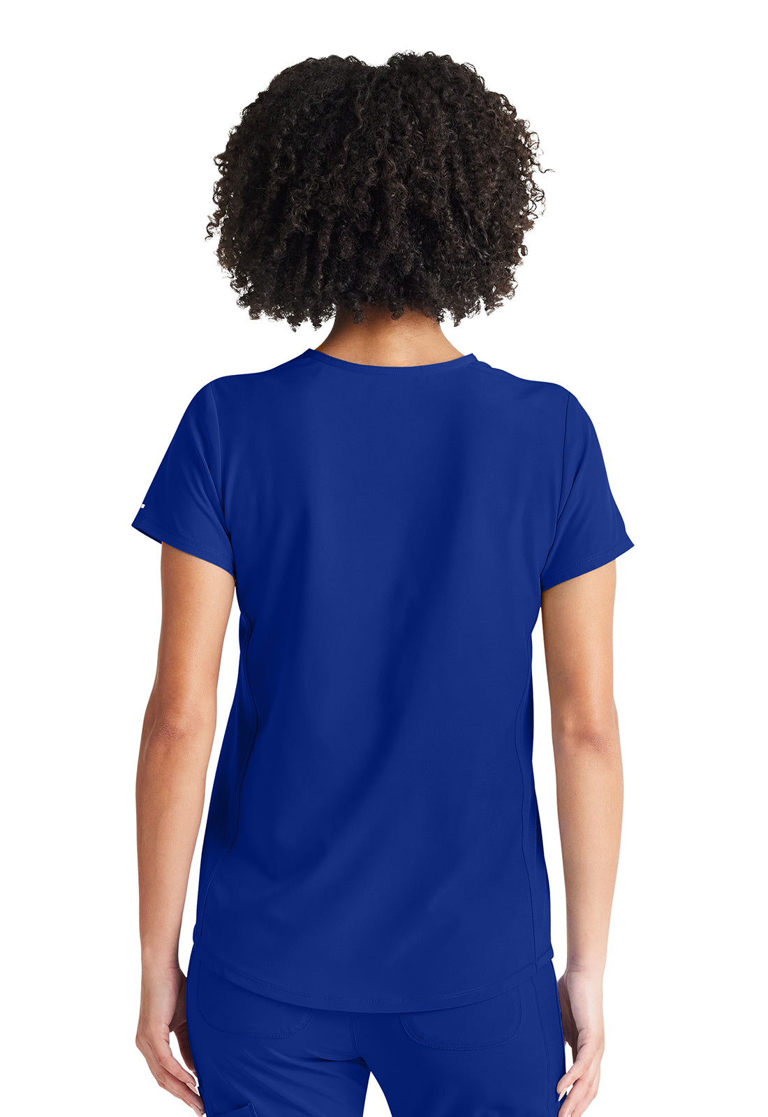 Inspira Flex IP600A V-Neck Tuckable Top Royal Model Image Back | Inspira