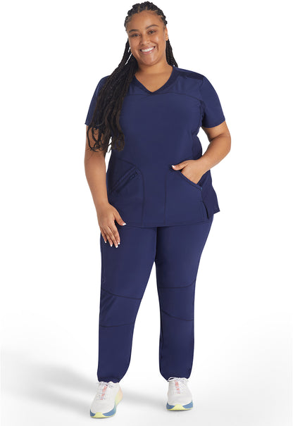 Inspira Flex IP845A Crossover V-Neck Top Navy