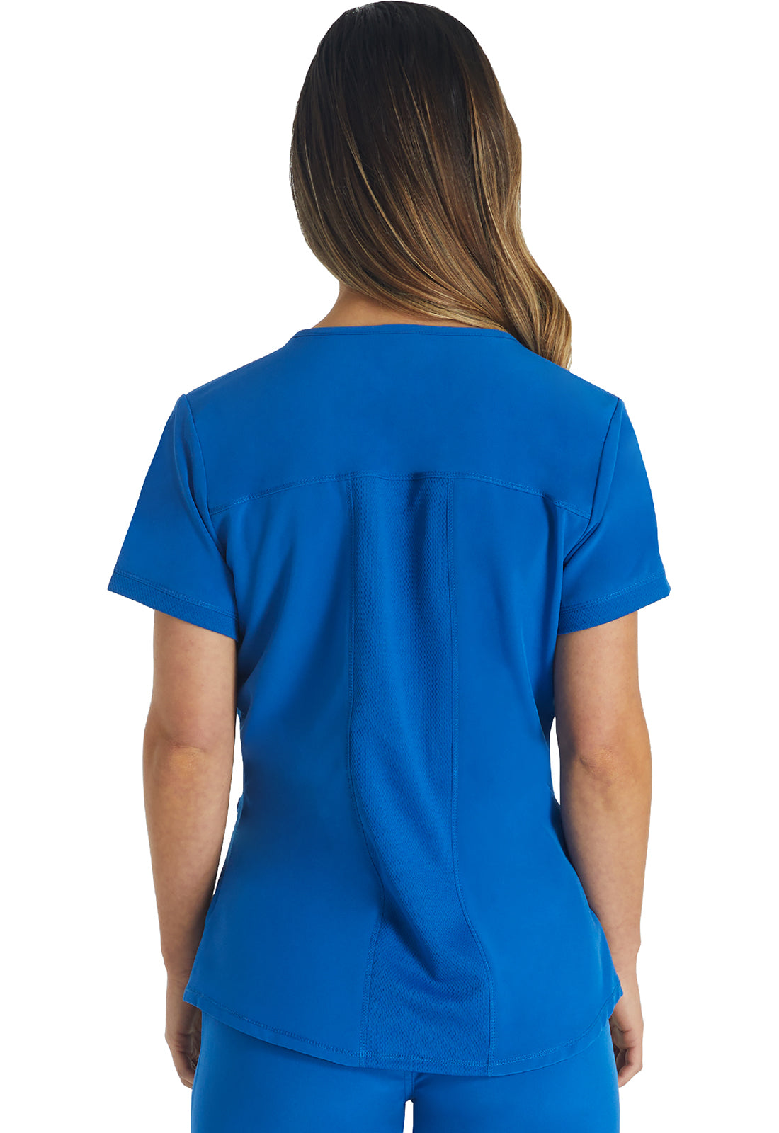 Inspira Flex IP849A Henley Top Royal Model Image Back | Inspira