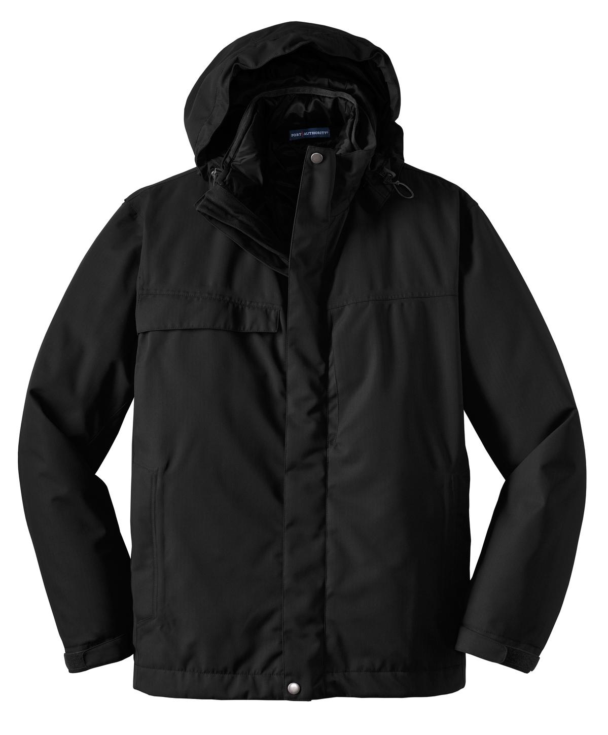 Port Authority Herringbone 3-in-1 Parka. J302 Black