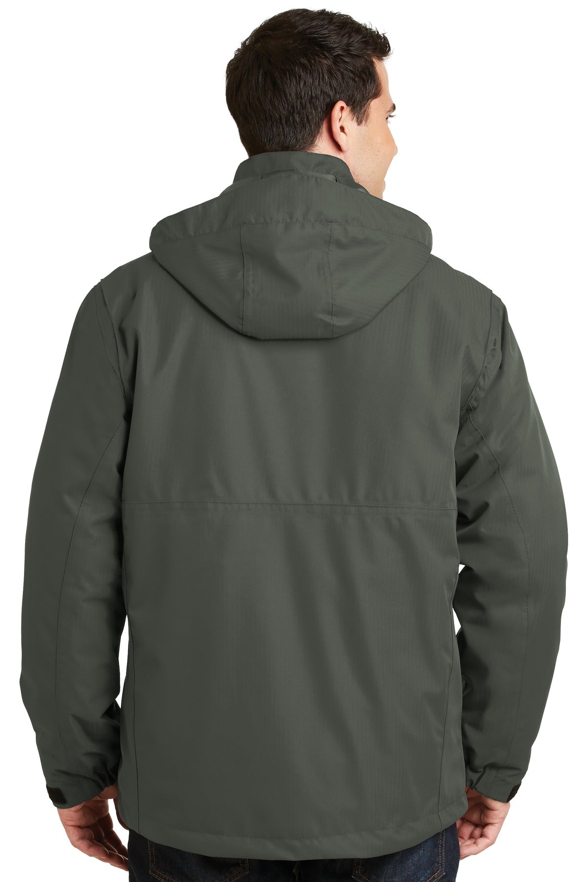 Port Authority Herringbone 3-in-1 Parka. J302 Spruce Green