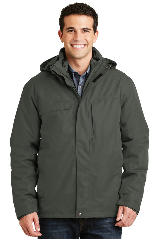 Port Authority Herringbone 3-in-1 Parka. J302 Spruce Green