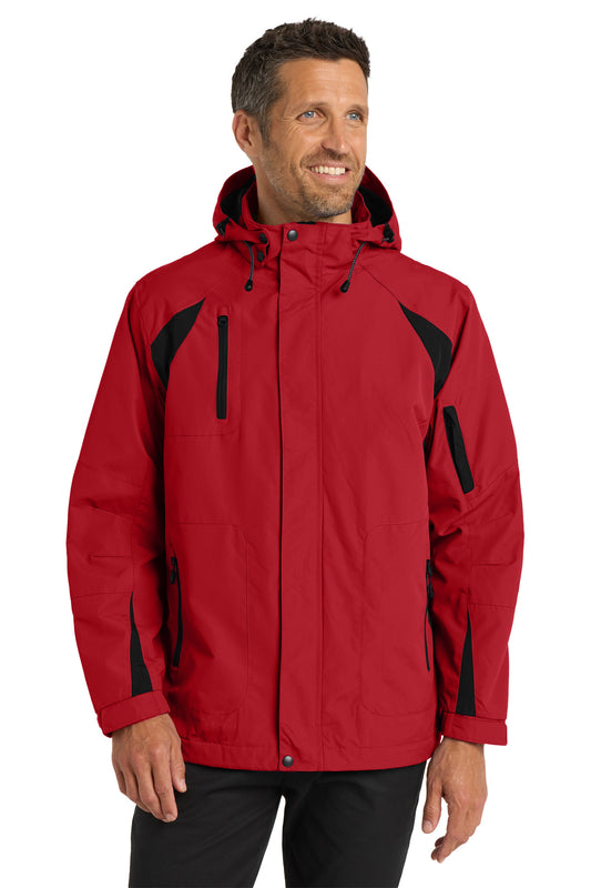 Port Authority All-Season II Jacket J304 True Red/ Black