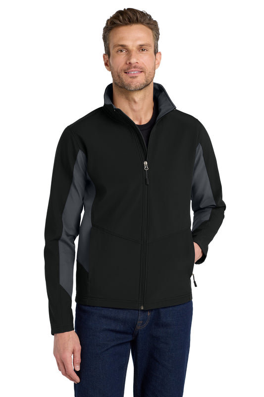 Port Authority Core Colorblock Soft Shell Jacket J318 Black/ Battleship Grey