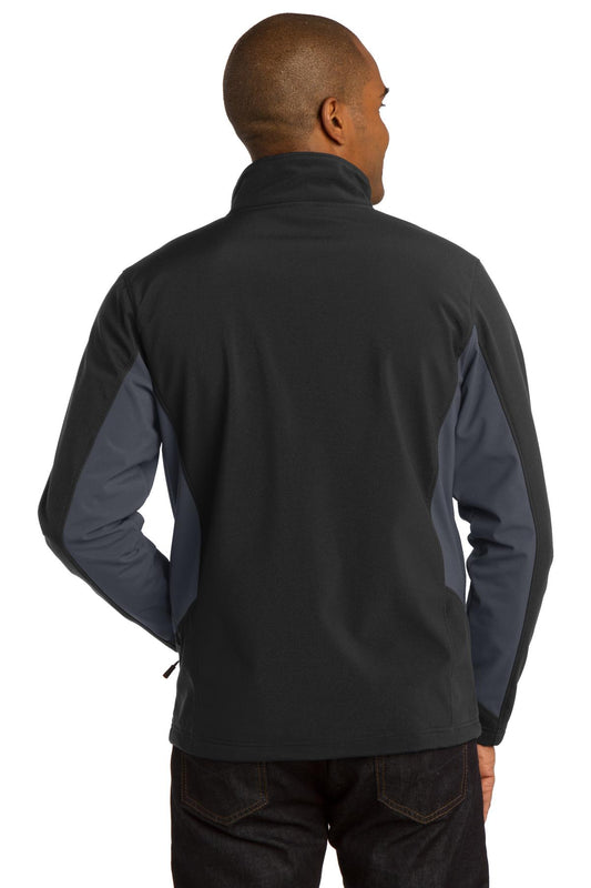 Port Authority Core Colorblock Soft Shell Jacket. J318 Black/ Battleship Grey