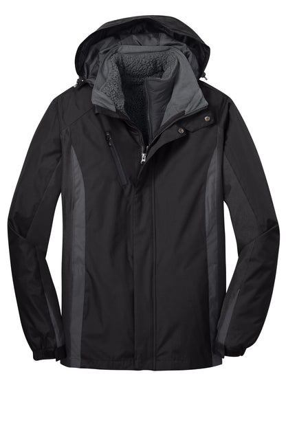 Port Authority Colorblock 3-in-1 Jacket. J321 Black/ Black/ Magnet